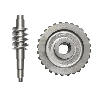 Set pinion cu ax melcat pentru troliu Tractor Forestier - imagine 4