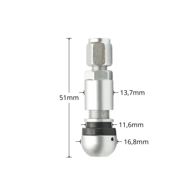 Valva roata tubeless aluminiu compatibila senzor TPMS