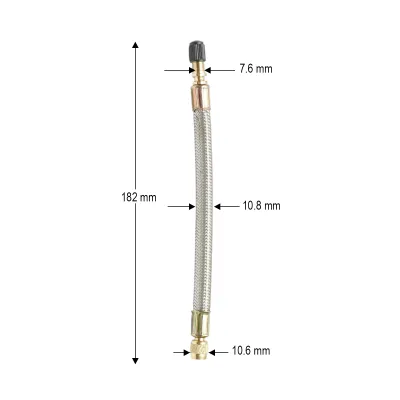 Prelungitor valva roata flexibil 180mm cu invelis metalic