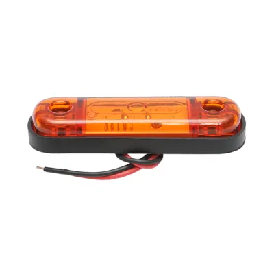 Lampa gabarit laterala ovala LED 12V-24V galbena 3 LED-uri 87x28x13.5mm Breckner Germany - imagine 4