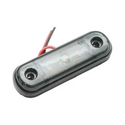 Lampa gabarit laterala ovala LED 12V-24V galben fumuriu 3 LED-uri 87x28x13.5mm Breckner Germany - imagine 2