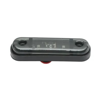 Lampa gabarit laterala ovala LED 12V-24V rosu fumuriu 3 LED-uri 87x28x13.5mm Breckner Germany - imagine 4