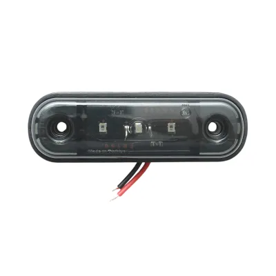 Lampa gabarit laterala ovala LED 12V-24V alb fumuriu 3 LED-uri 87x28x13.5mm Breckner Germany