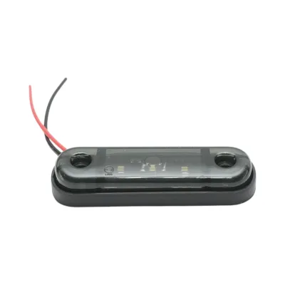 Lampa gabarit laterala ovala LED 12V-24V alb fumuriu 3 LED-uri 87x28x13.5mm Breckner Germany - imagine 4