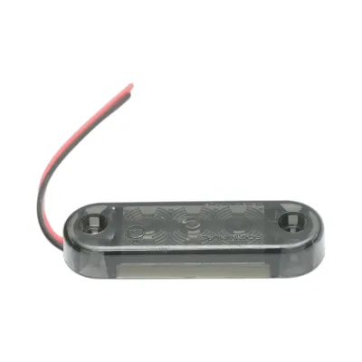 Lampa gabarit laterala ovala LED 12V-24V rosu fumuriu 3 LED-uri 70x21x10.5mm Breckner Germany - imagine 4