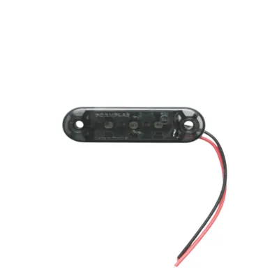 Lampa gabarit laterala ovala LED 12V-24V rosu fumuriu 3 LED-uri 70x21x10.5mm Breckner Germany