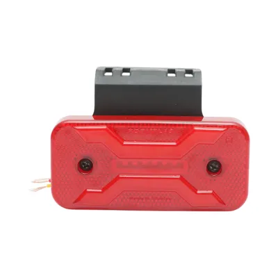 Lampa gabarit laterala LED cu suport 12V-24V rosie 2 functii, model X NEON, 30 LED-uri 110x52x16mm Breckner Germany