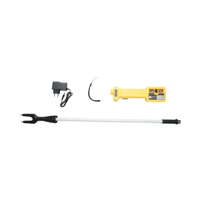 Baston electric animale profesional 1100V cu acumulator 8.4V, 2200mAh, lanterna LED, indicator baterie, tija 80cm - imagine 2