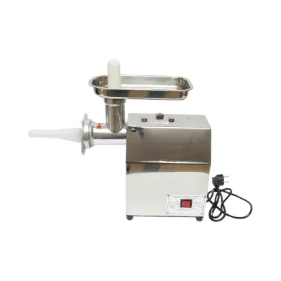 Masina de tocat carne electrica inox + aluminiu 1200W, 220V, capacitate 100 kg/h, adaptor carnati, 1 sita si 1 cutit incluse 340x185x365mm - imagine 3