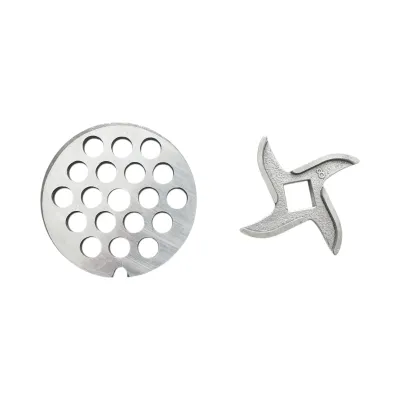 Masina de tocat carne electrica inox + aluminiu 1200W, 220V, capacitate 100 kg/h, adaptor carnati, 1 sita si 1 cutit incluse 340x185x365mm - imagine 12