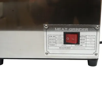 Masina de tocat carne electrica inox + aluminiu 1200W, 220V, capacitate 100 kg/h, adaptor carnati, 1 sita si 1 cutit incluse 340x185x365mm - imagine 10