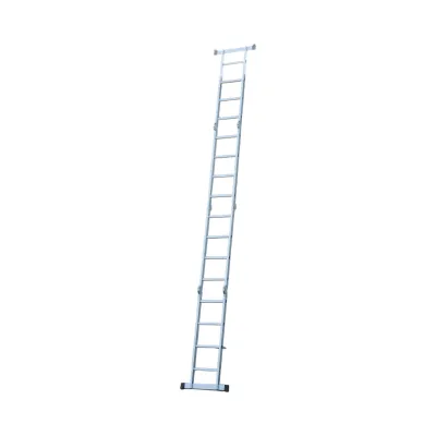 Scara aluminiu multifunctionala 4.7m, 4x4 trepte, pliabila cu balamale, sarcina maxima 150kg - imagine 2