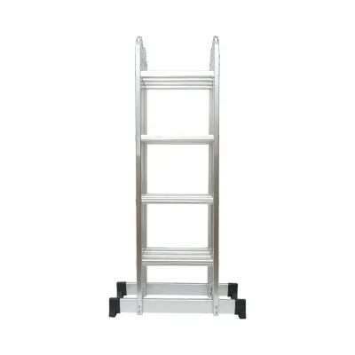 Scara aluminiu multifunctionala 5.7m, 4x5 trepte, pliabila cu balamale, sarcina maxima 150kg - imagine 7