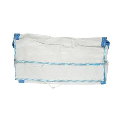 Sac big bag 95x95x120cm alb, capacitate 1500kg, tip U-Panel nelaminat, fund plan, top fusta 85cm - imagine 4