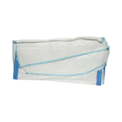 Sac big bag 95x95x160cm alb, capacitate 1000kg, tip U-Panel nelaminat, fusta incarcare, tub descarcare - imagine 6