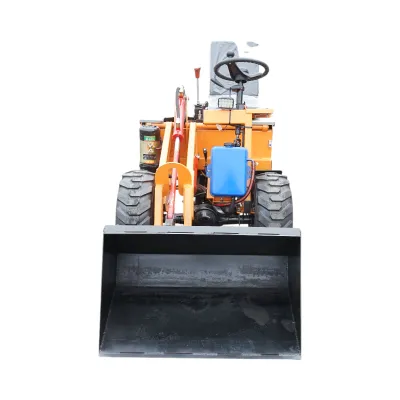 Mini incarcator frontal electric cu 3 roti, 2 motoare 1800W/1300W, baterie 48V/52Ah, capacitate ridicare 200kg, cupa 900x450x370mm - imagine 3