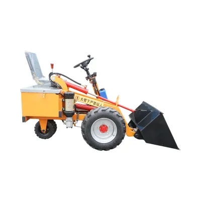 Mini incarcator frontal electric cu 3 roti, 2 motoare 1800W/1300W, baterie 48V/52Ah, capacitate ridicare 200kg, cupa 900x450x370mm - imagine 2