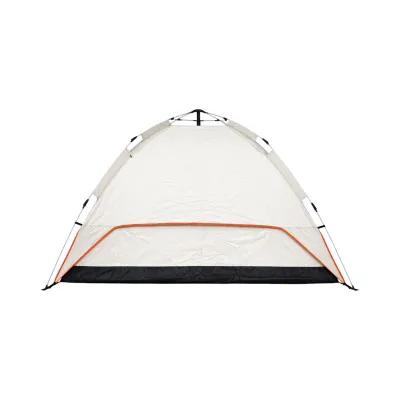 Cort camping 2 persoane crem pliabil automat pop-up 2 intrari, impermeabil cu protectie UV si plasa anti-insecte 200x200x145cm - imagine 4