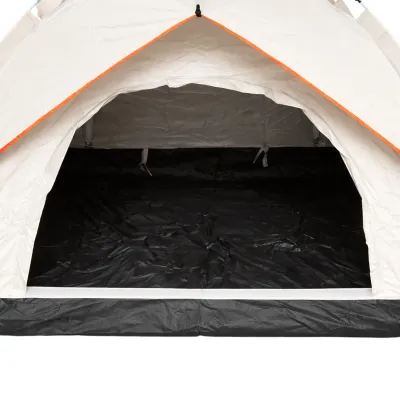 Cort camping 2 persoane crem pliabil automat pop-up 2 intrari, impermeabil cu protectie UV si plasa anti-insecte 200x200x145cm - imagine 9