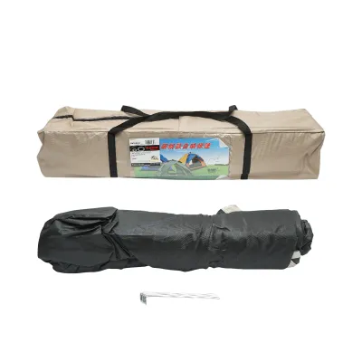 Cort camping 2 persoane crem pliabil automat pop-up 2 intrari, impermeabil cu protectie UV si plasa anti-insecte 200x200x145cm - imagine 14