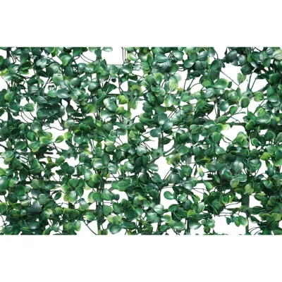 Panou gard viu artificial verde decorativ cu frunze mici 40x60x3cm - imagine 5