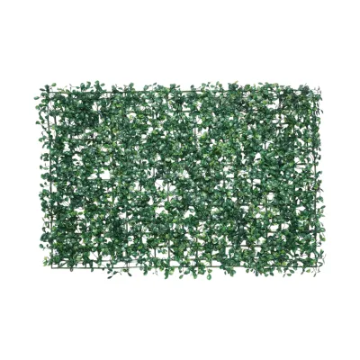Panou gard viu artificial verde decorativ cu frunze mici 40x60x3cm - imagine 2