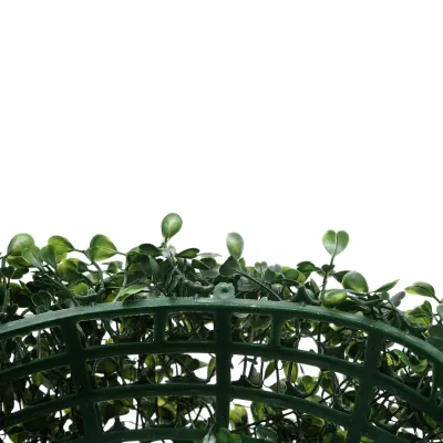 Minge decorativa artificiala verde cu frunze tip buxus 30cm - imagine 5