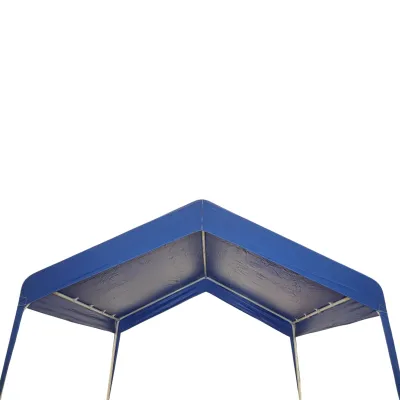 Cort evenimente pavilion gradina 3x3m albastru, acoperis impermeabil in 2 ape, structura otel galvanizat Breckner Germany - imagine 5