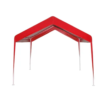 Cort evenimente pavilion gradina 3x3m rosu, acoperis impermeabil in 2 ape, structura otel galvanizat Breckner Germany - imagine 2
