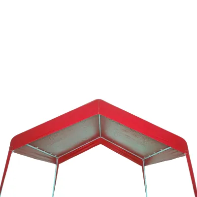 Cort evenimente pavilion gradina 3x3m rosu, acoperis impermeabil in 2 ape, structura otel galvanizat Breckner Germany - imagine 6