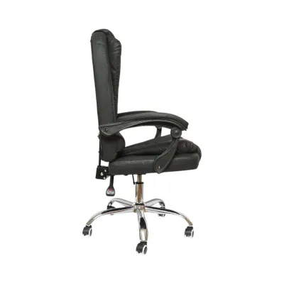 Scaun de birou ergonomic directorial cu suport lombar, piele ecologica neagra, rotativ, spatar si inaltime reglabile - imagine 5