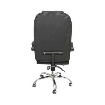 Scaun de birou ergonomic directorial cu suport lombar, piele ecologica neagra, rotativ, spatar si inaltime reglabile - imagine 4