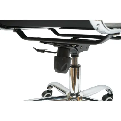 Scaun de birou directorial, piele ecologica neagra, rotativ, reglabil pe inaltime si inclinatie - imagine 8