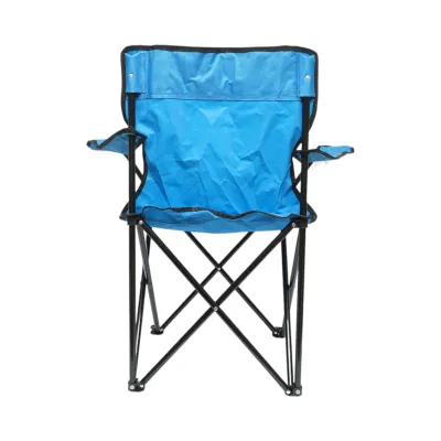 Scaun camping pliabil albastru cu suport pahar, husa transport, structura metalica 50x80x80cm - imagine 4