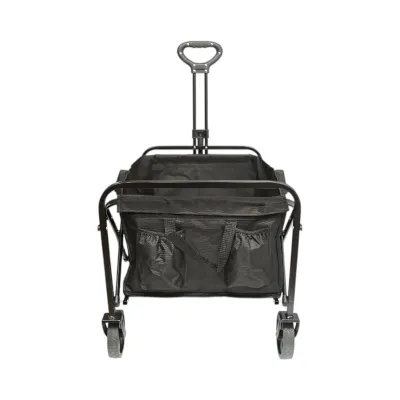 Carucior transport pliabil de gradina si camping cu roti, maner extensibil, cadru metalic, material textil 70x48x47cm Breckner Germany - imagine 5