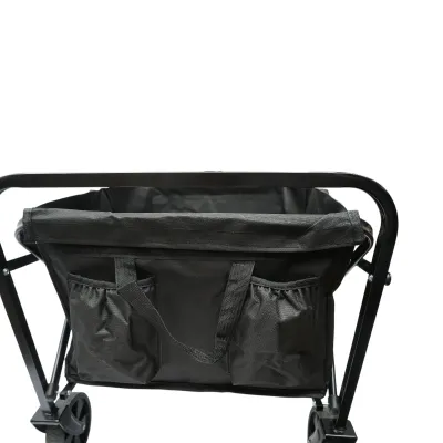Carucior transport pliabil de gradina si camping cu roti, maner extensibil, cadru metalic, material textil 70x48x47cm Breckner Germany - imagine 10
