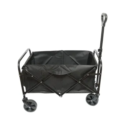 Carucior transport pliabil de gradina si camping cu roti, maner extensibil, cadru metalic, material textil 70x48x47cm Breckner Germany - imagine 2