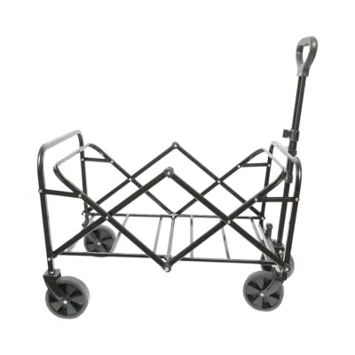 Carucior transport pliabil de gradina si camping cu roti, maner extensibil, cadru metalic, material textil 70x48x47cm Breckner Germany - imagine 6
