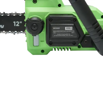 Drujba electrica profesionala cu 2 acumulatori 20V, 4Ah Li-ion, motor brushless, display digital LED, lama 12 inch (300mm) Breckner Germany - imagine 11