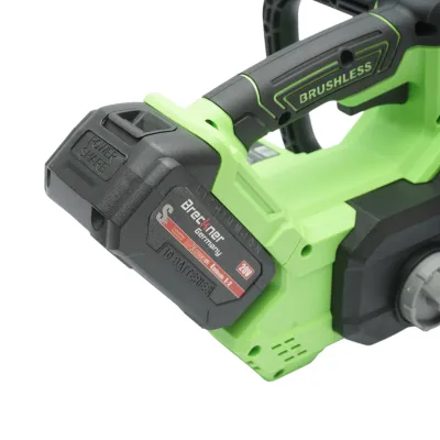 Drujba electrica profesionala cu 2 acumulatori 20V, 4Ah Li-ion, motor brushless, display digital LED, lama 12 inch (300mm) Breckner Germany - imagine 10