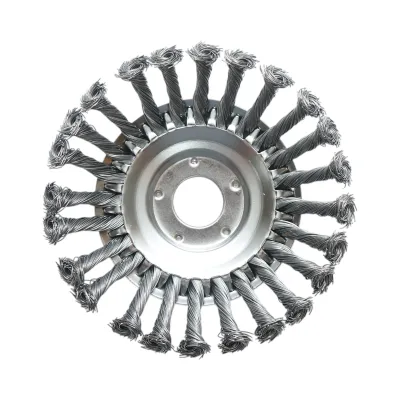 Disc perie sarma circulara motocoasa 150x25.4mm cu fir otel rasucit pentru curatare rugina, vopsea, depuneri, debavurare metal Breckner Germany - imagine 4