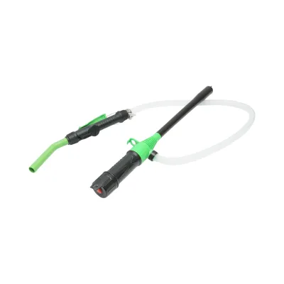 Pompa electrica transfer combustibil portabila cu baterii, debit 9 L/min, duza control flux, furtun flexibil 90cm - imagine 3