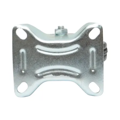 Roata fixa industriala 125x33mm fara frana, cauciuc plin negru, placa otel 100x80mm 95kg - imagine 7