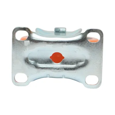 Roata fixa 100x31mm fara frana, PVC portocaliu, placa otel 94x63mm 90kg - imagine 7