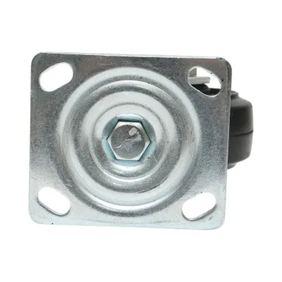Roata pivotanta industriala 100x50mm fara frana, cauciuc plin negru, placa otel 115x100mm 100kg - imagine 7