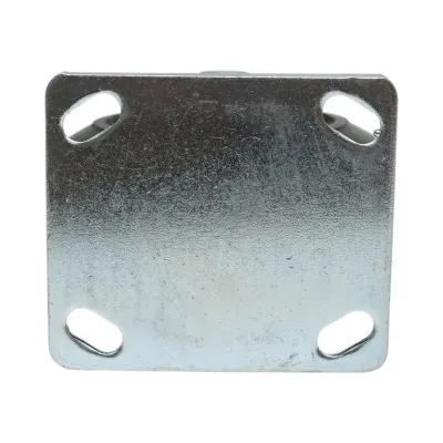 Roata fixa industriala 125x50mm fara frana, cauciuc plin negru, placa otel 115x100mm 130kg - imagine 7