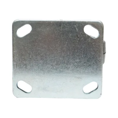 Roata fixa industriala 200x50mm fara frana, cauciuc plin negru, placa otel 115x100mm 220kg - imagine 7