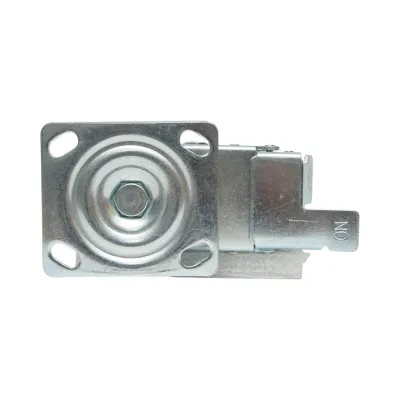 Roata pivotanta industriala 150x50mm cu frana, cauciuc plin negru, placa otel 115x100mm 200kg - imagine 7