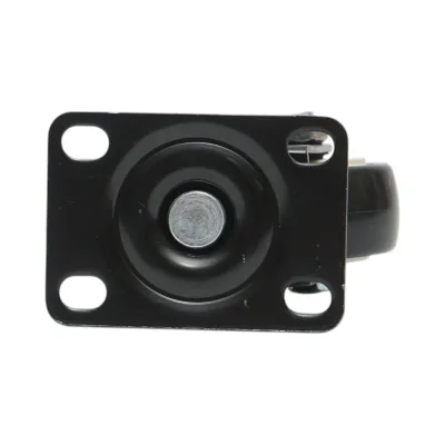 Roata pivotanta 42x21mm fara frana, PVC negru, placa otel 60x43mm 30kg - imagine 7