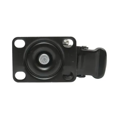 Roata pivotanta 50x24mm cu frana, PVC negru, placa otel 72x52mm 40kg - imagine 7